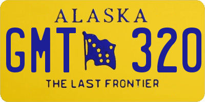 AK license plate GMT320