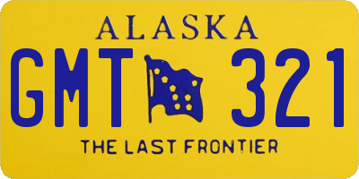 AK license plate GMT321
