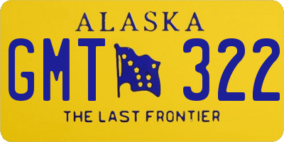 AK license plate GMT322