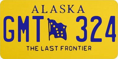 AK license plate GMT324