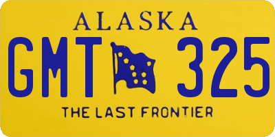 AK license plate GMT325
