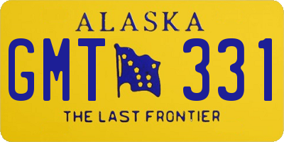 AK license plate GMT331