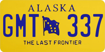 AK license plate GMT337