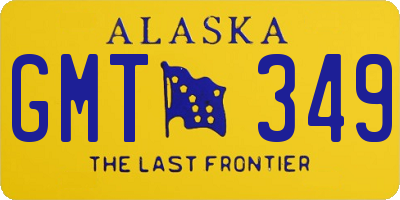 AK license plate GMT349