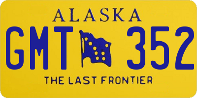 AK license plate GMT352