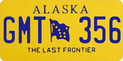 AK license plate GMT356