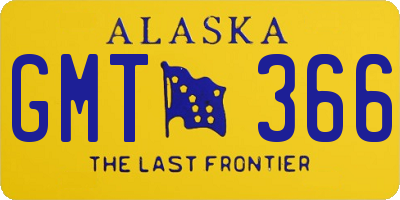 AK license plate GMT366