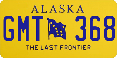 AK license plate GMT368