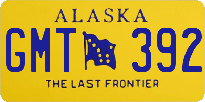 AK license plate GMT392