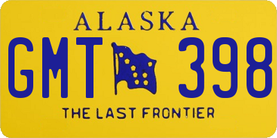 AK license plate GMT398
