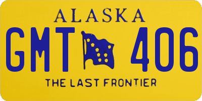 AK license plate GMT406