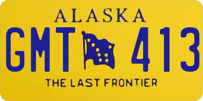 AK license plate GMT413