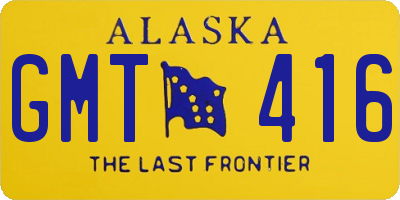 AK license plate GMT416