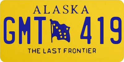 AK license plate GMT419