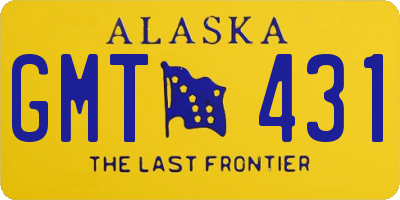AK license plate GMT431