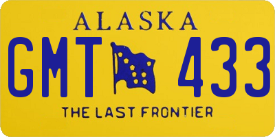 AK license plate GMT433