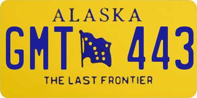 AK license plate GMT443