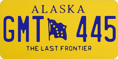 AK license plate GMT445