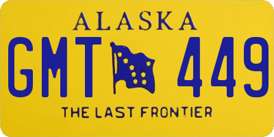 AK license plate GMT449
