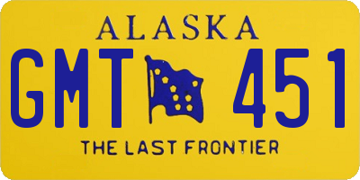 AK license plate GMT451