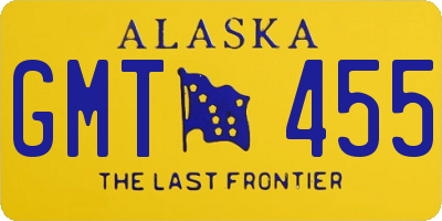 AK license plate GMT455