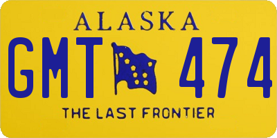 AK license plate GMT474