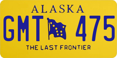 AK license plate GMT475