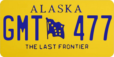 AK license plate GMT477