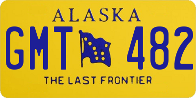 AK license plate GMT482