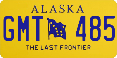 AK license plate GMT485