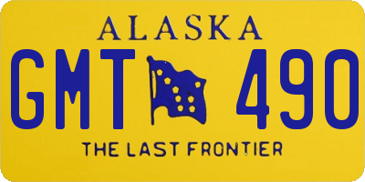 AK license plate GMT490