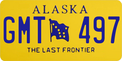 AK license plate GMT497
