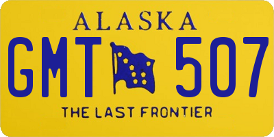 AK license plate GMT507