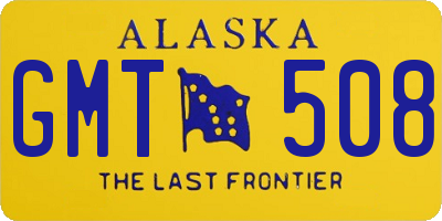 AK license plate GMT508