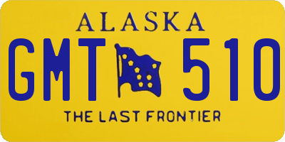 AK license plate GMT510