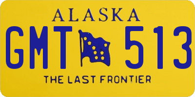 AK license plate GMT513