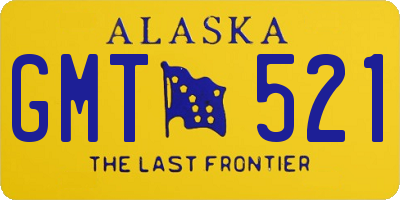 AK license plate GMT521