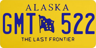 AK license plate GMT522