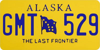 AK license plate GMT529