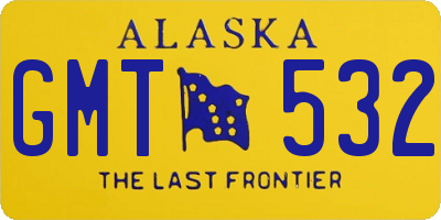 AK license plate GMT532