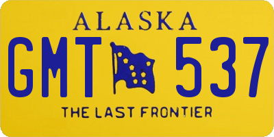 AK license plate GMT537