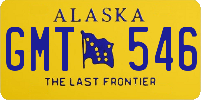 AK license plate GMT546