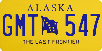 AK license plate GMT547