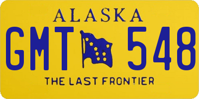 AK license plate GMT548