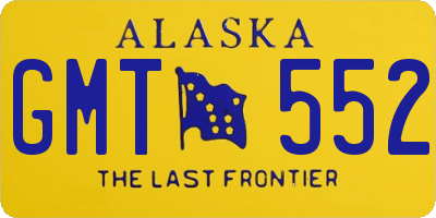 AK license plate GMT552