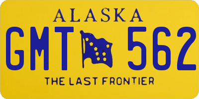 AK license plate GMT562