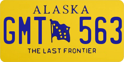 AK license plate GMT563