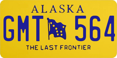 AK license plate GMT564