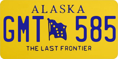 AK license plate GMT585