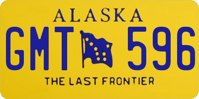 AK license plate GMT596
